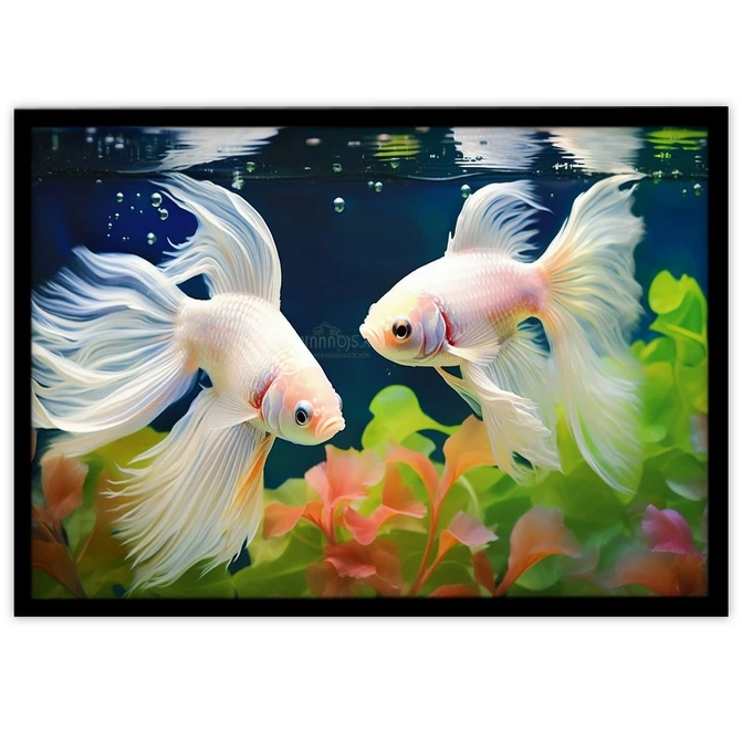 تابلو نوری بکلیت طرح نقاشی طبیعت و ماهی فایتر مدل B-MID-17486