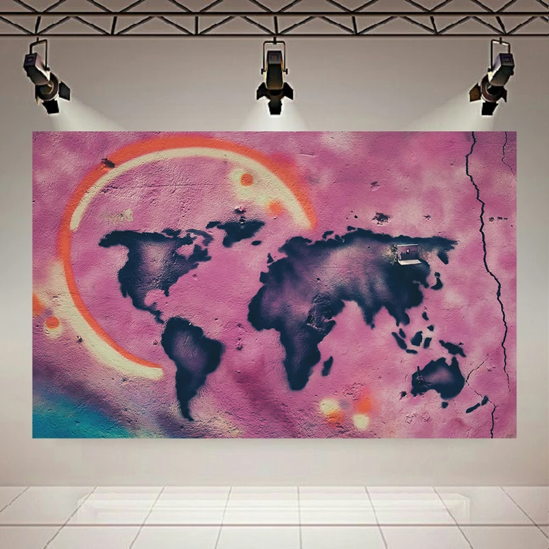 پوستر طرح نقشه جهان کد AR30926