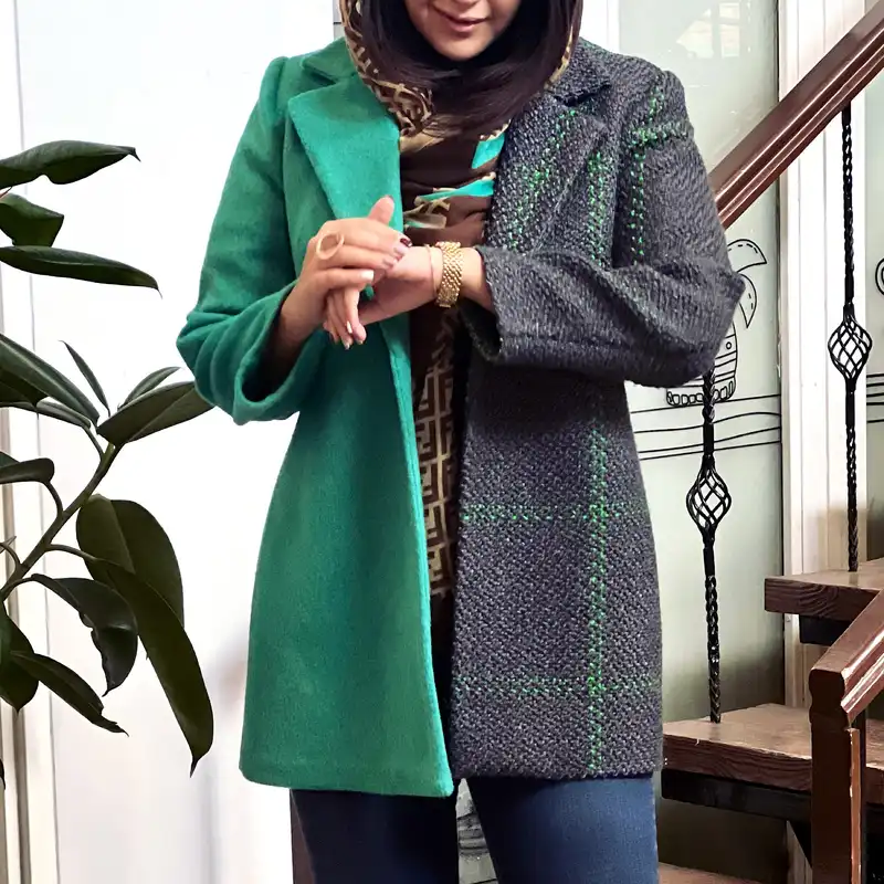 پالتو زنانه مدل چهارخانه 01