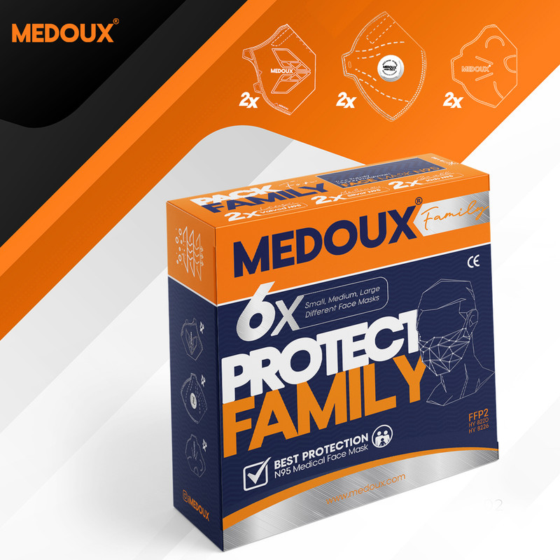 ماسک تنفسی مداکس مدل ان95 کد Family مجموعه 6 عددی