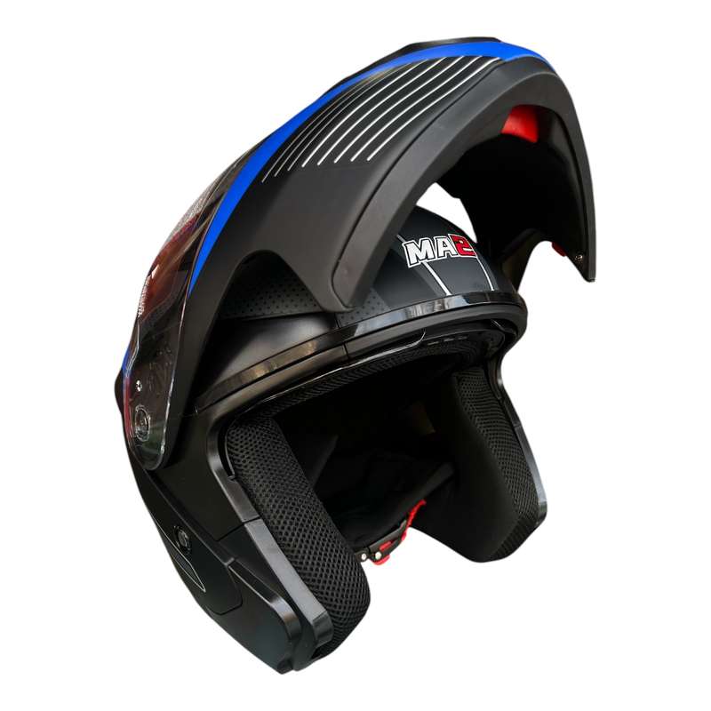 کلاه کاسکت ام ای ۲ مدل 906 BLACKMATT BLUE