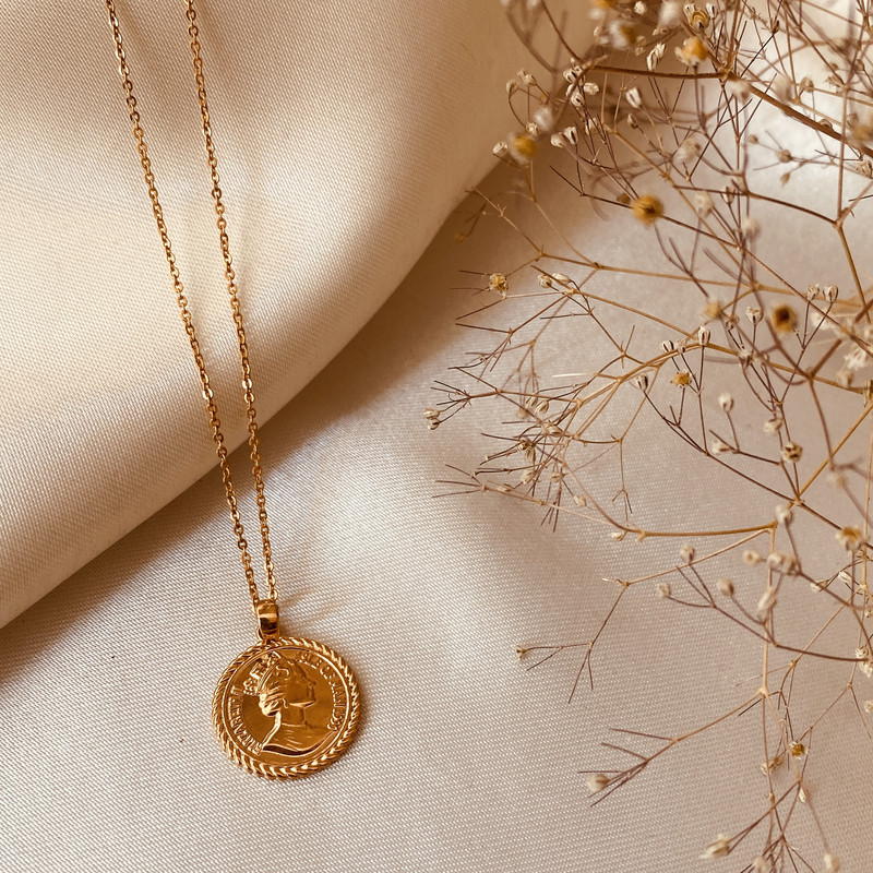 گردنبند زنانه ژوپینگ مدل سکه