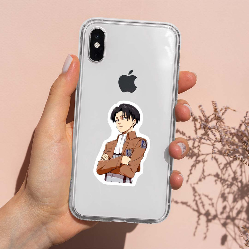 استیکر لپ تاپ کارنیکا طرح "انیمه حمله به تایتان لیوای آکرمن مدل Anime Attack on Titan Levi Ackermann-2222032 مجموعه 2 عددی"