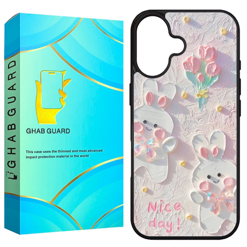 کاور قاب گارد طرح خرگوش مدل G16PL مناسب برای گوشی موبایل اپل iPhone 16 Plus