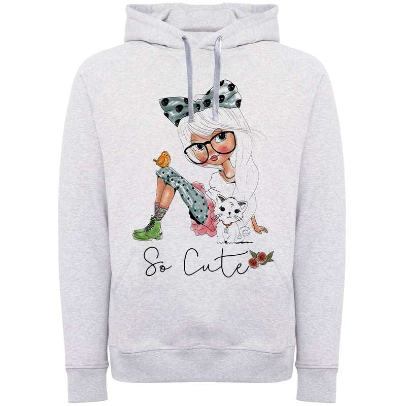 هودی زنانه مدل دختر عینکی F817