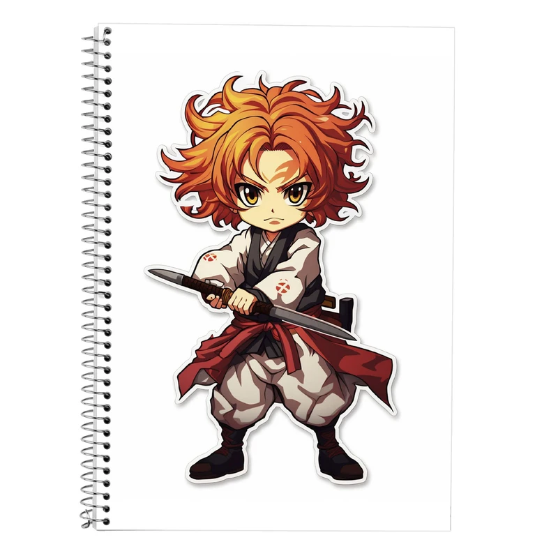 دفتر زبان 50 برگ مدوپد مدل دوخط طرح Demon Slayer کد DF10994