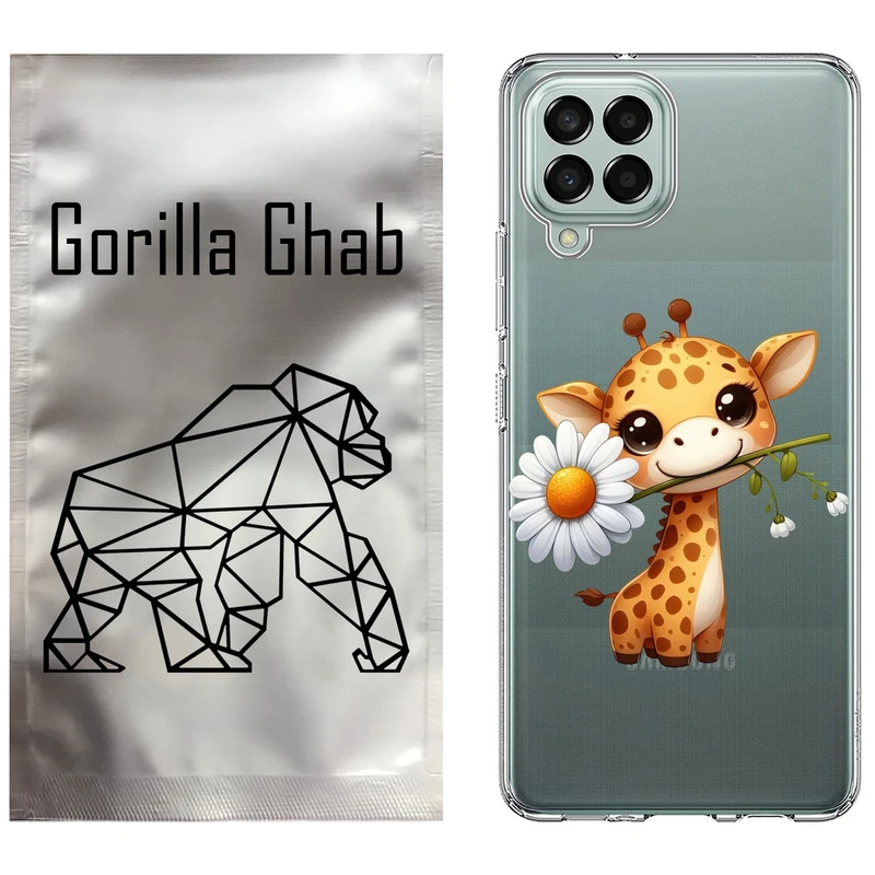 کاور گوریلا قاب مدل CLG کد 38 طرح زرافه مناسب برای گوشی موبایل سامسونگ Galaxy A12 / A12 Nacho / M12
