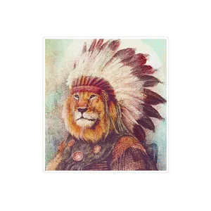 استیکر لپ تاپ ماسا دیزاین طرح LION مدل STKA00461