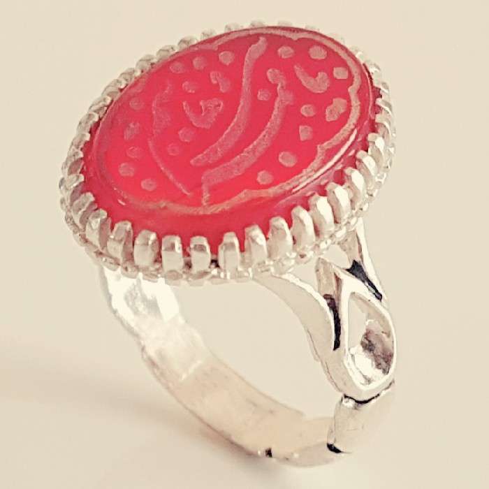 انگشتر نقره مردانه مدل یا قمر بنی هاشم کد P4500