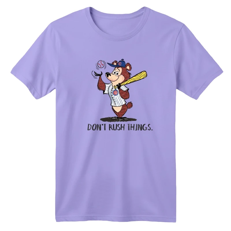 تی‌شرت آستین کوتاه لانگ یقه گرد  بچگانه مدل خرس و بیسبال