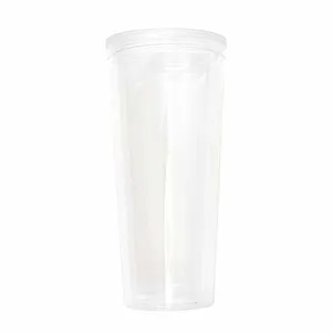 لیوان یکبار مصرف مدل شفاف به همراه نی