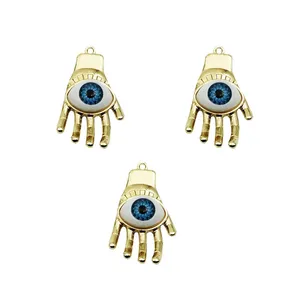 آویز گردنبند زنانه مدل دست و چشم و نظر کد 07 مجموعه 3 عددی