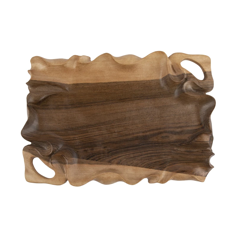 سینی دسته دار طرح موج سایز 37*25 سانتی متر