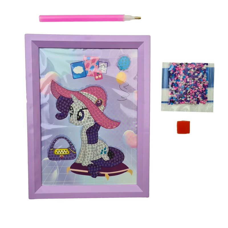بازی آموزشی مدل ساخت تابلو نقاشی الماسی طرح پونی کد A168-C-7