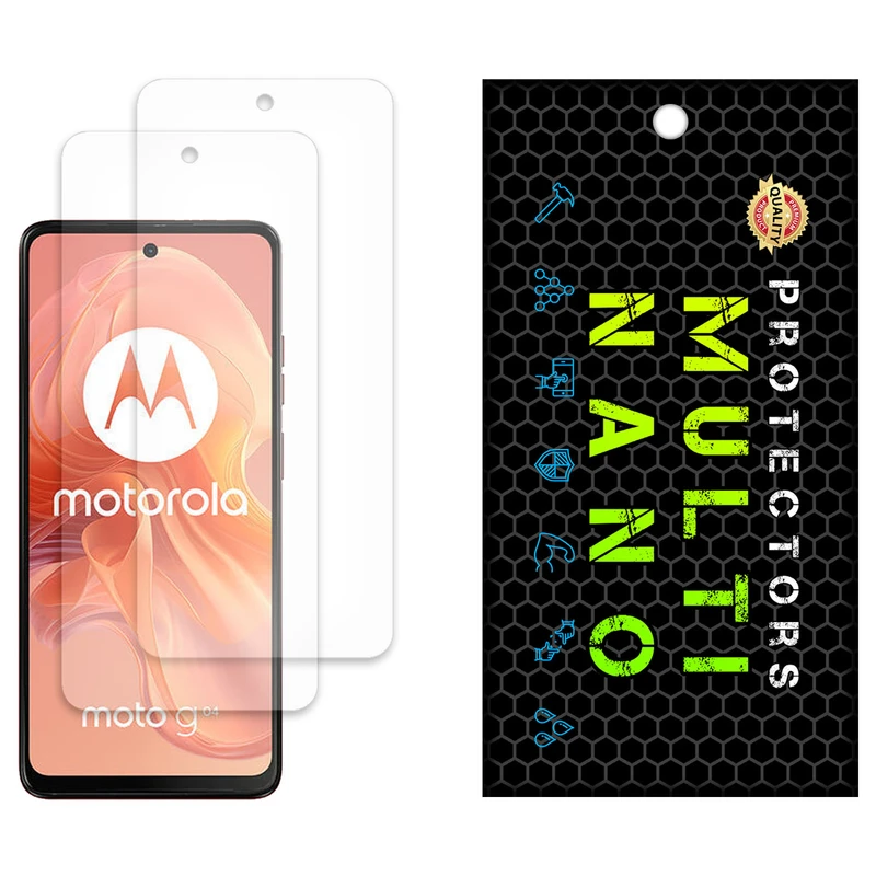 محافظ صفحه نمایش مات مولتی نانو مدل X-S2M مناسب برای گوشی موبایل موتورولا Moto G04 بسته دو عددی