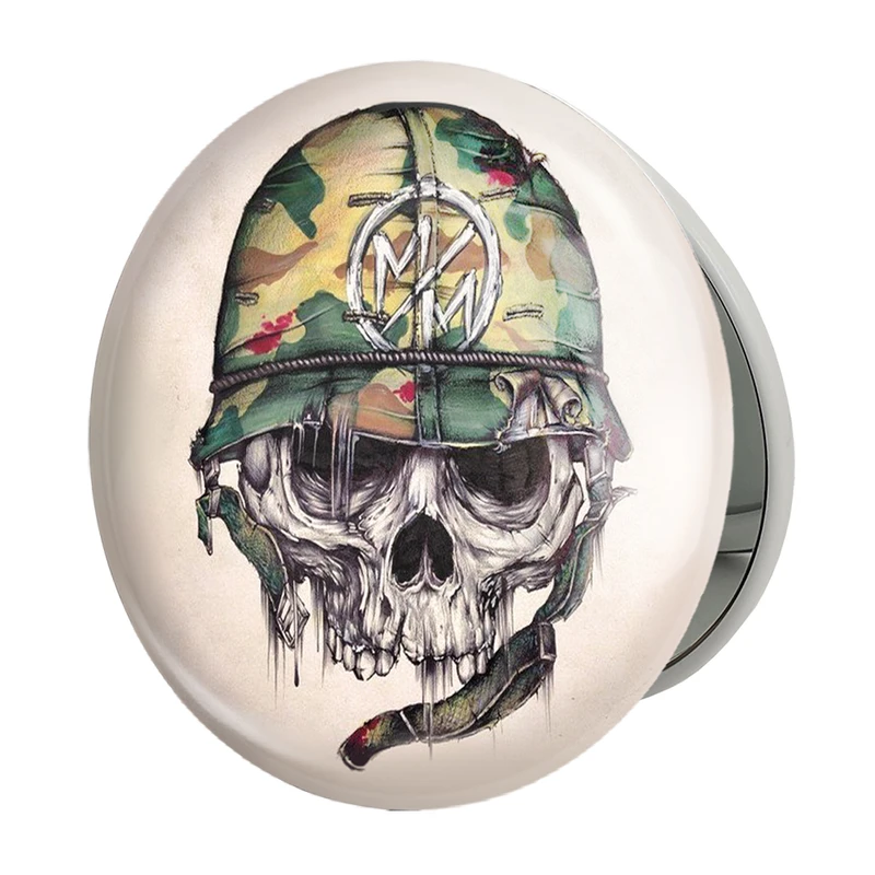 آینه جیبی خندالو طرح اسکلت Skleton مدل تاشو کد 1209 