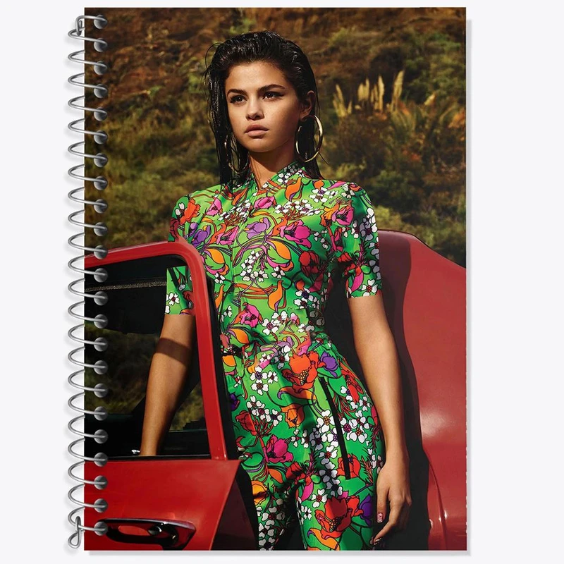دفتر زبان 50 برگ خندالو مدل دو خط طرح سلنا گومز Selena Gomez کد 19212