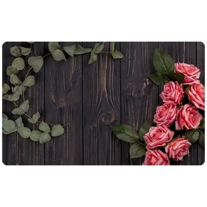 پادری مدل سه لایه رویه مخمل طرح گل کد 1505 سایز 75x45 سانتی متر