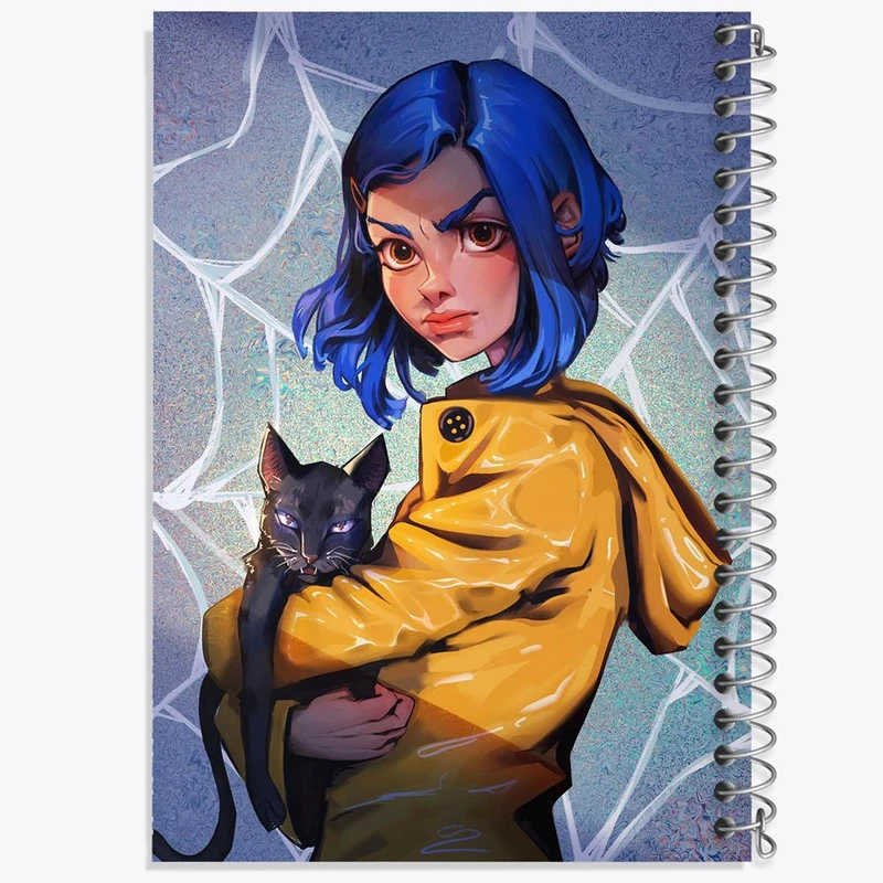 دفتر ژورنال نویسی 50 برگ خندالو مدل نقطه ای طرح کورالاین Coraline کد 20796