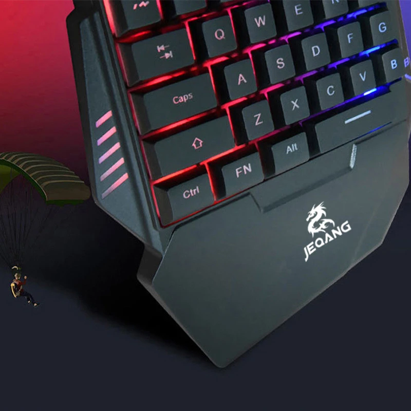 عکس شماره 8 : کیبورد و موس مخصوص بازی جکنگ مدل jk-913، سوییچ ممبران، full-size، نورپردازی led rgb