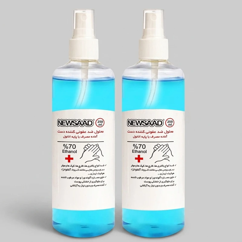 محلول ضدعفونی کننده نیوساد مدل Antiseptic حجم 250 میلی لیتر مجموعه 2 عددی