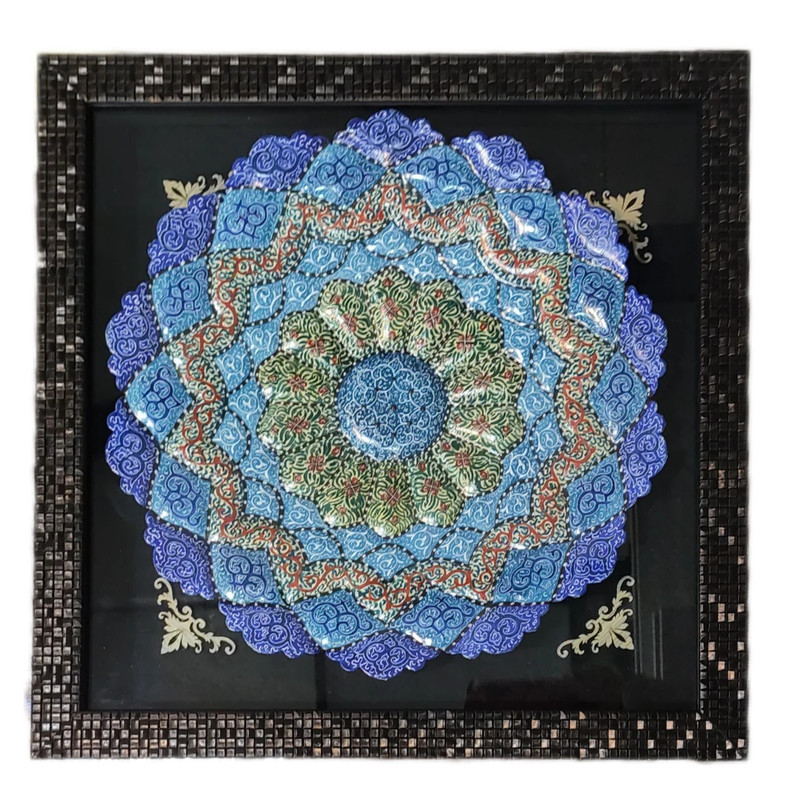 بشقاب میناکاری مدل اسلیمی کد 200