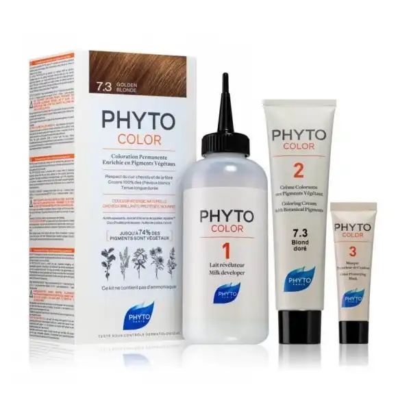 کیت رنگ مو فیتو شماره 7.3 حجم 50 میلی لیتر رنگ بلوند طلایی متوسط