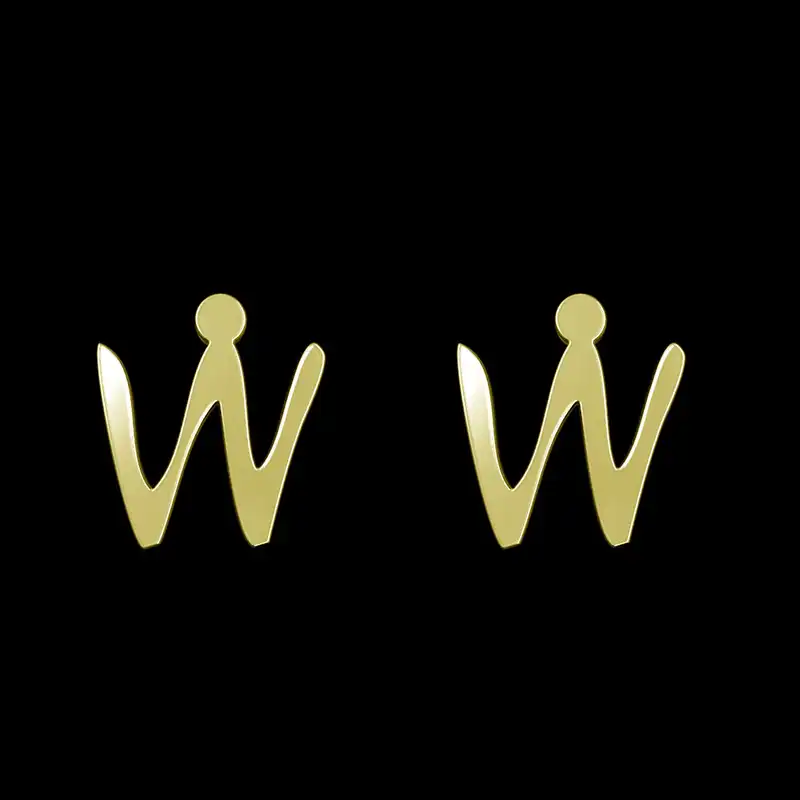 گوشواره طلا 18 عیار زنانه مدوپد مدل هندسی کد GA1-16138