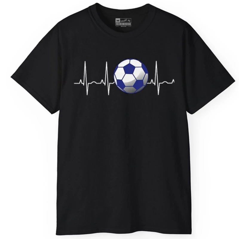 تی شرت آستین کوتاه مردانه پاد آفرین مدل توپ فوتبال  کد 136