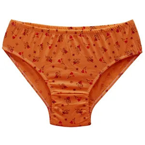 شورت زنانه مدل سوپر نخی طرح گل رنگ نارنجی