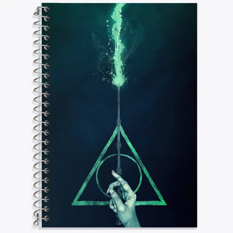 دفتر زبان 50 برگ خندالو مدل سه خط طرح هری پاتر (Harry Potter) کد F860
