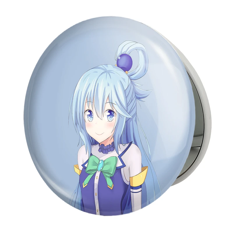 آینه جیبی خندالو طرح آکوا انیمه کونوسوبا Konosuba مدل تاشو کد 27331 