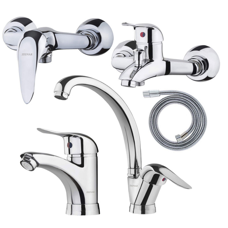 ست شیرآلات زدوار مدل مونیکا مجموعه 5 عددی