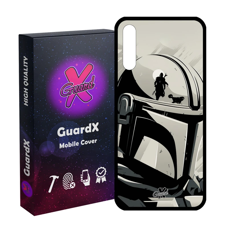 کاور گارد ایکس طرح Mandalorian مدل Glass10502 مناسب برای گوشی موبایل سامسونگ Galaxy A30s/A50/A50s