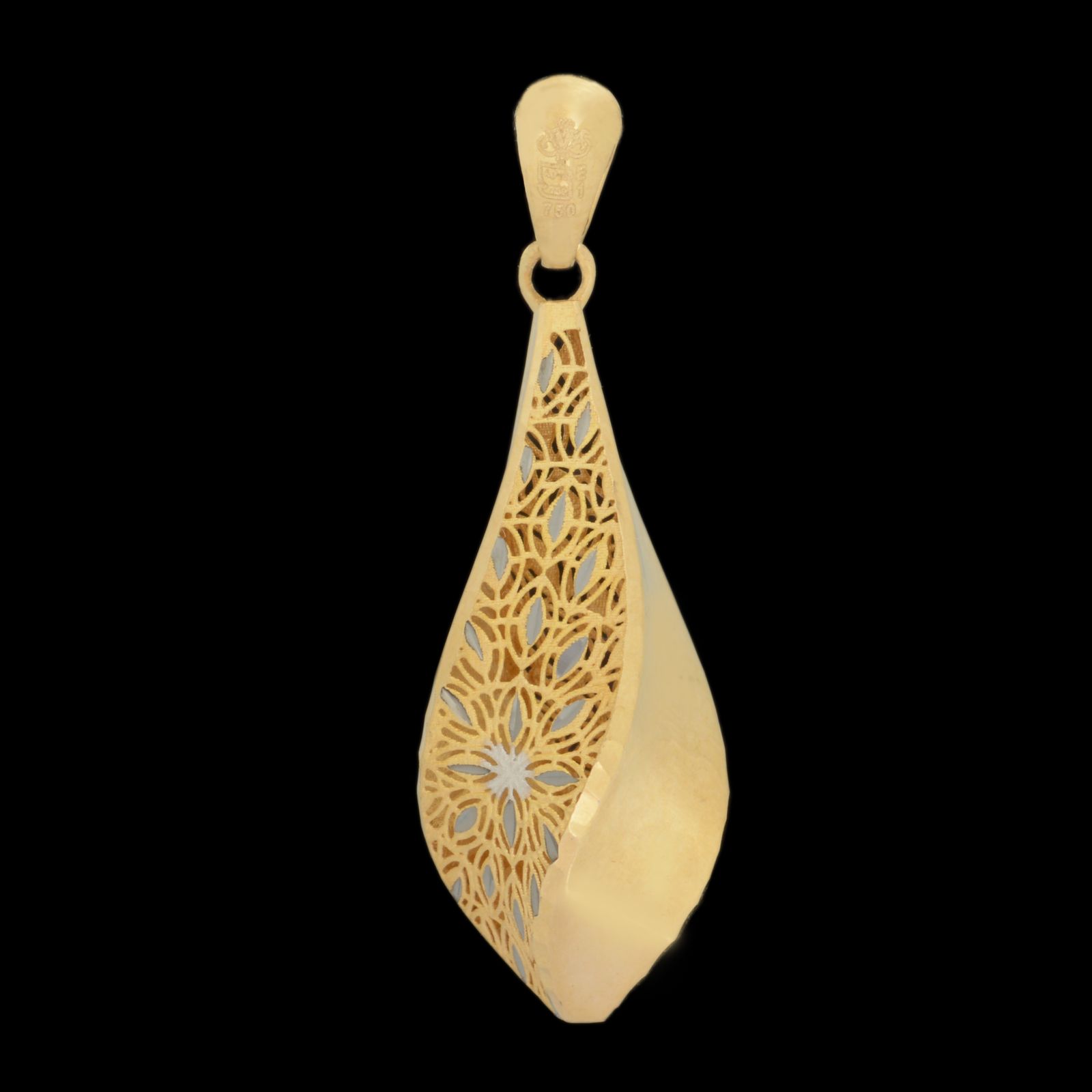 آویز گردنبند طلا 18 عیار زنانه طلای مستجابی مدل آوا مخروطی کد 3682 -  - 1