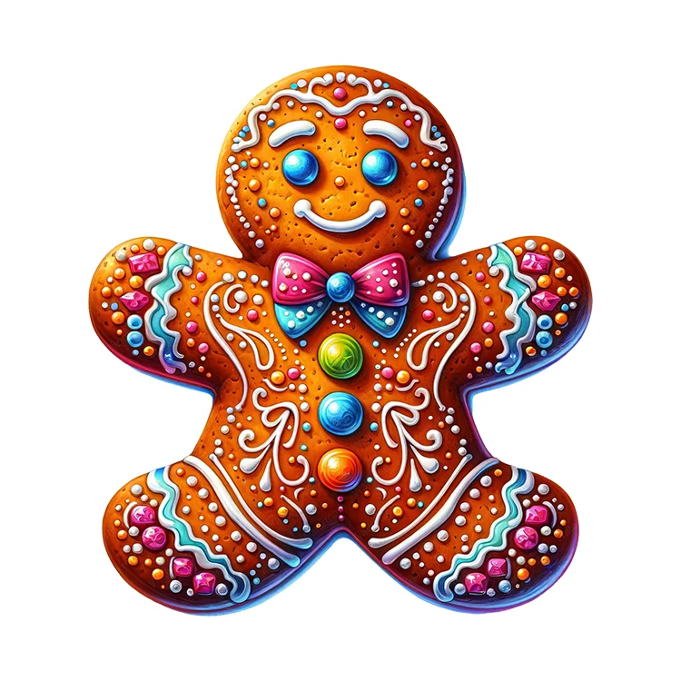 استیکر پارچه و لباس پاد آفرین مدل کریسمس طرح کوکی بیسکویت کد S3042