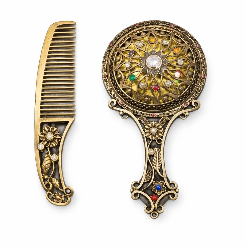 ست آینه و شانه مو مدل سلطنتی