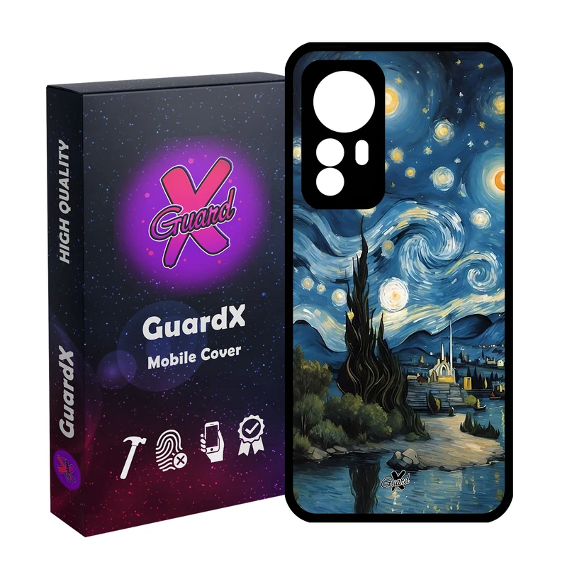 کاور گارد ایکس طرح ونگوگ مدل Glass10702 مناسب برای گوشی موبایل شیائومی Redmi Note 12S