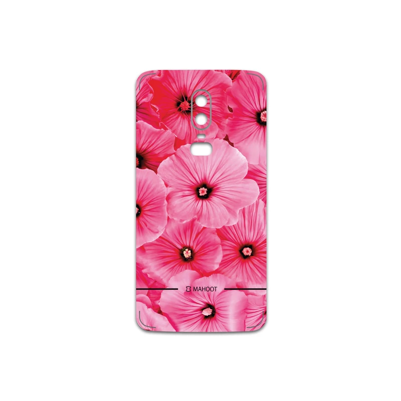 برچسب پوششی ماهوت مدل Pink-Flower مناسب برای گوشی موبایل وان پلاس 6