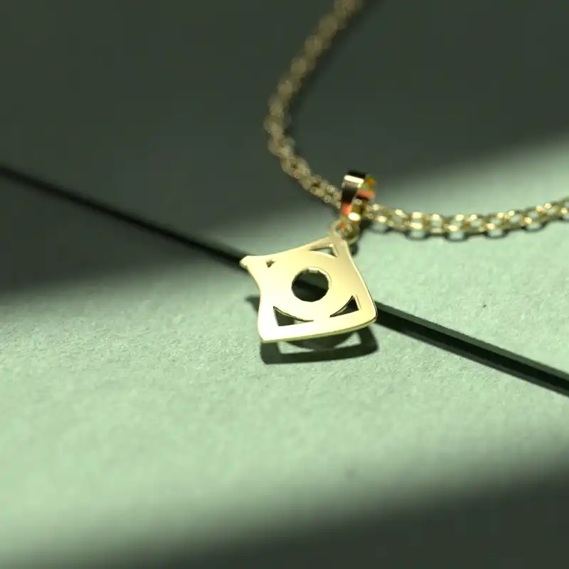 گردنبند طلا 18 عیار زنانه مدوپد مدل هندسی کد N2-1-1118