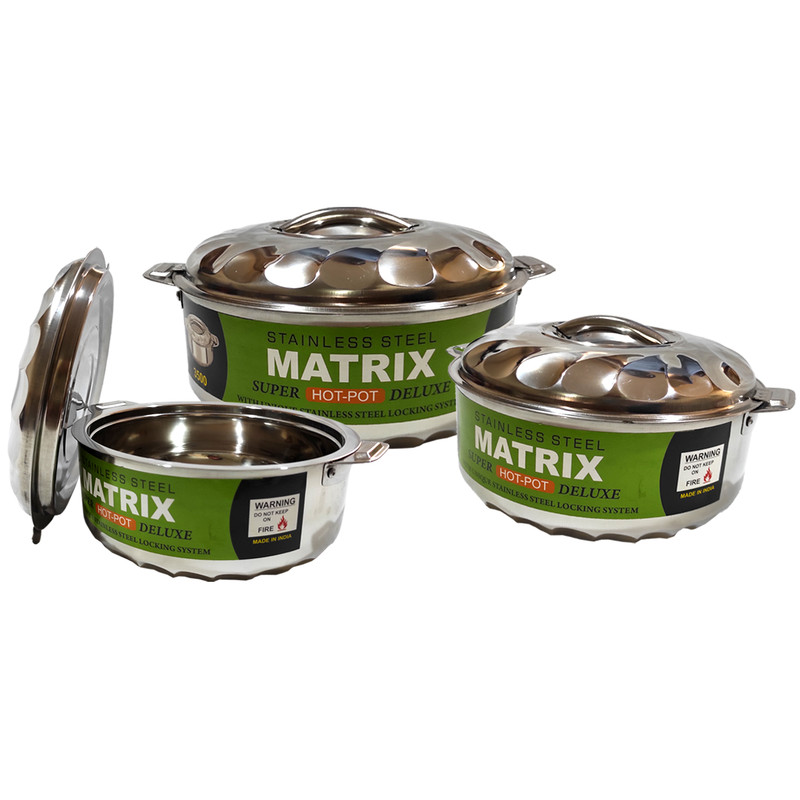 ظرف نگهدارنده غذا ماتریکس مدل HotPot-M03 مجموعه 3 عددی