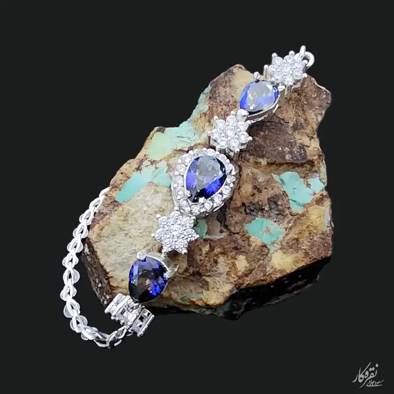 دستبند نقره زنانه مسعود جلالی نقره کار مدل 30663