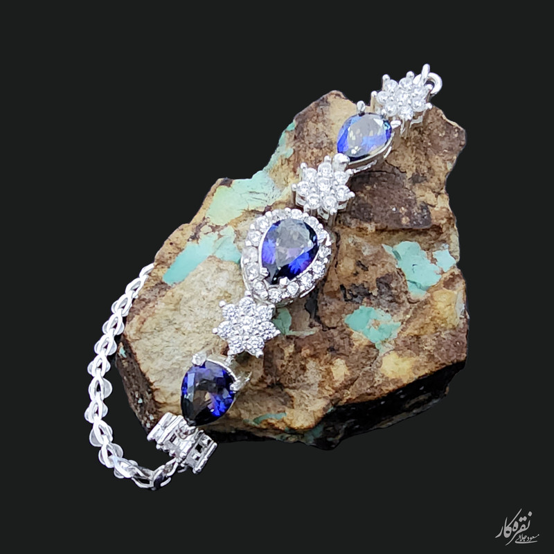 دستبند نقره زنانه مسعود جلالی نقره کار مدل 30663