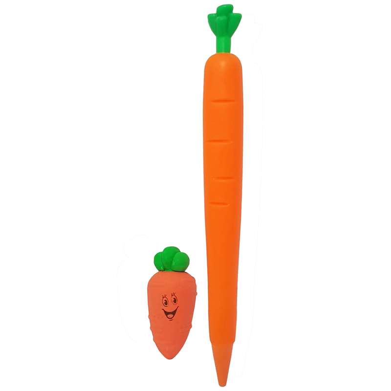 مداد نوکی 0.7 میلی متر مدل هویج به همراه پاک کن 