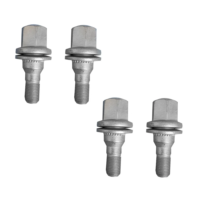 پیچ چرخ خودرو کالانیکس مدل PICH-206-10192 طرح واشر دار مناسب برای پژو 206 مجموعه 4 عددی