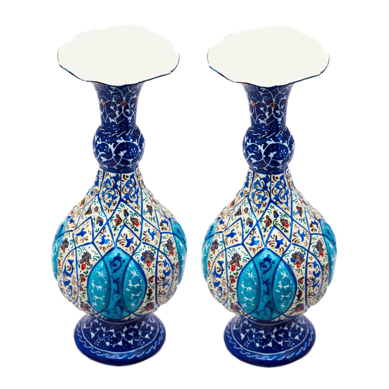 گلدان میناکاری مدل صراحی کد 394-12-102 مجموعه 2 عددی