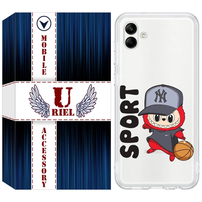 کاور یوریل قاب مدل Clear کد 148 طرح لبوبو Labubu مناسب برای گوشی موبایل سامسونگ Galaxy A04e