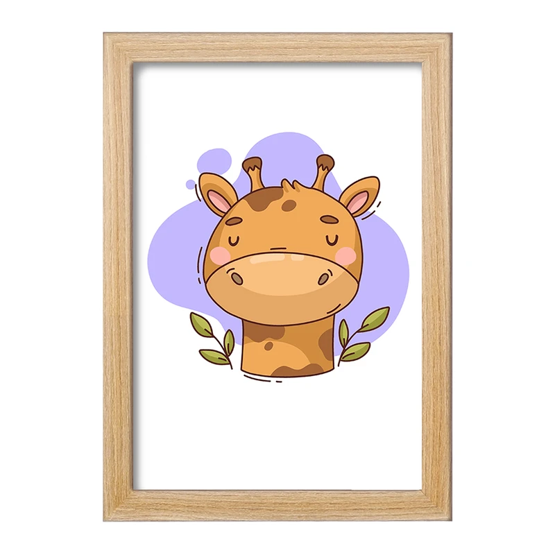 تابلو خندالو مدل زرافه حیوانات بامزه کد 37167