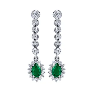 گوشواره طلا 18 عیار زنانه مدل 9690