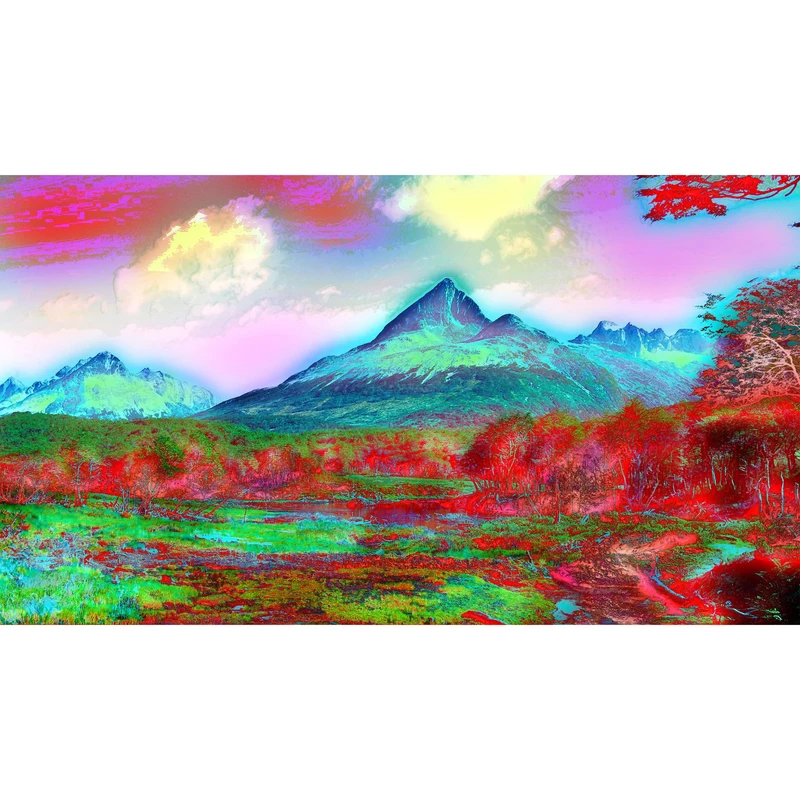 تابلو شاسی مدل نقاشی کوه و منظره T6558